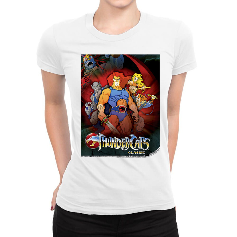 Kids Thundercats Classic Group Shot Poster T Shirt Ladies Fitted T-Shirt by nikpeycha | Artistshot