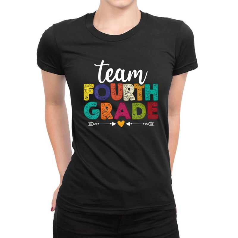 Team Fourth Grade Teacher Students Back To School Ladies Fitted T-Shirt by burisiuliq2 | Artistshot