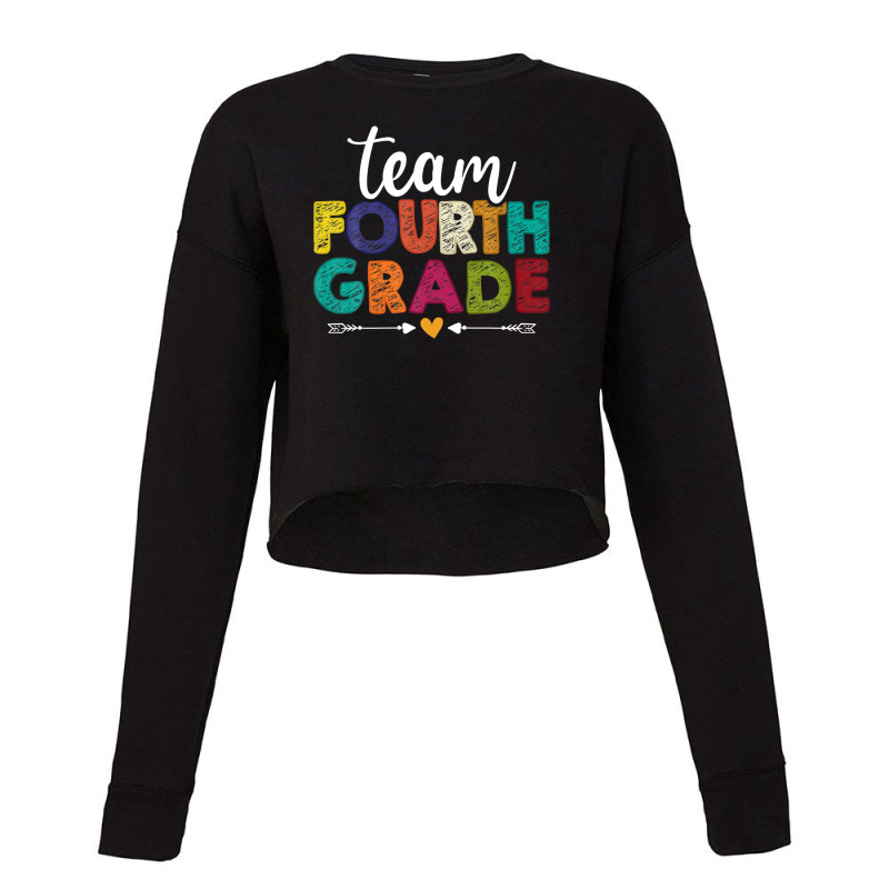 Team Fourth Grade Teacher Students Back To School Cropped Sweater by burisiuliq2 | Artistshot