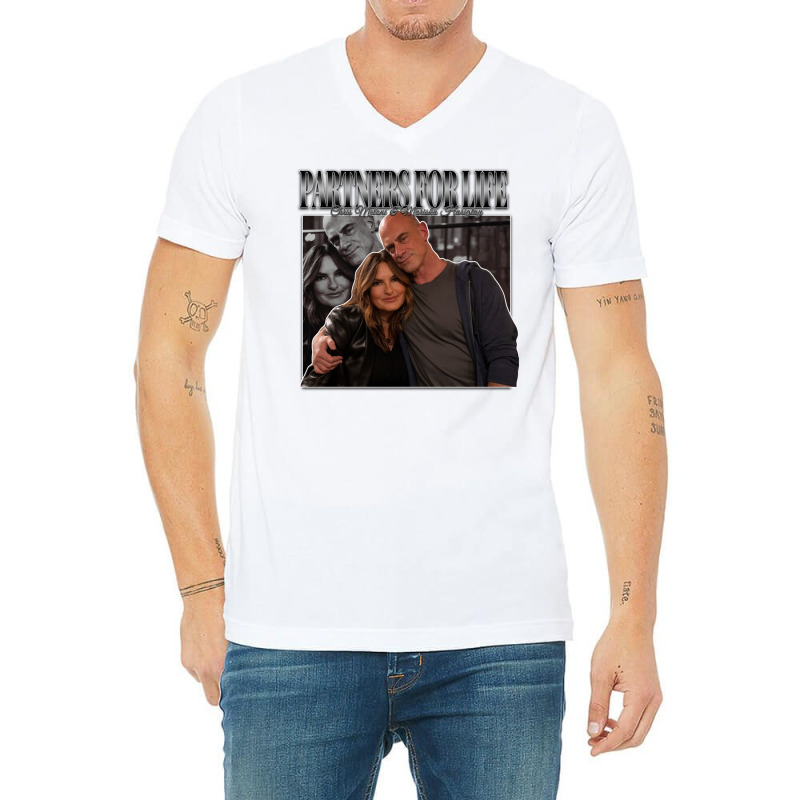 Partners For Life Mariska Hargitay And Chris Melon V-Neck Tee by bekeevsreckok | Artistshot