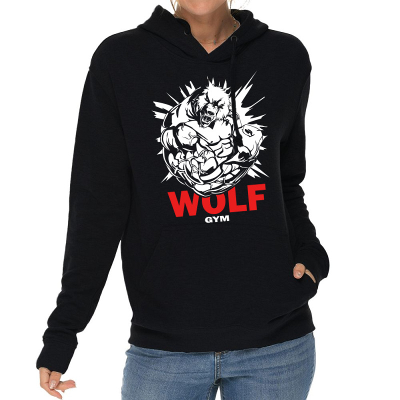 Wolf Gym Beast Power Lightweight Hoodie | Artistshot