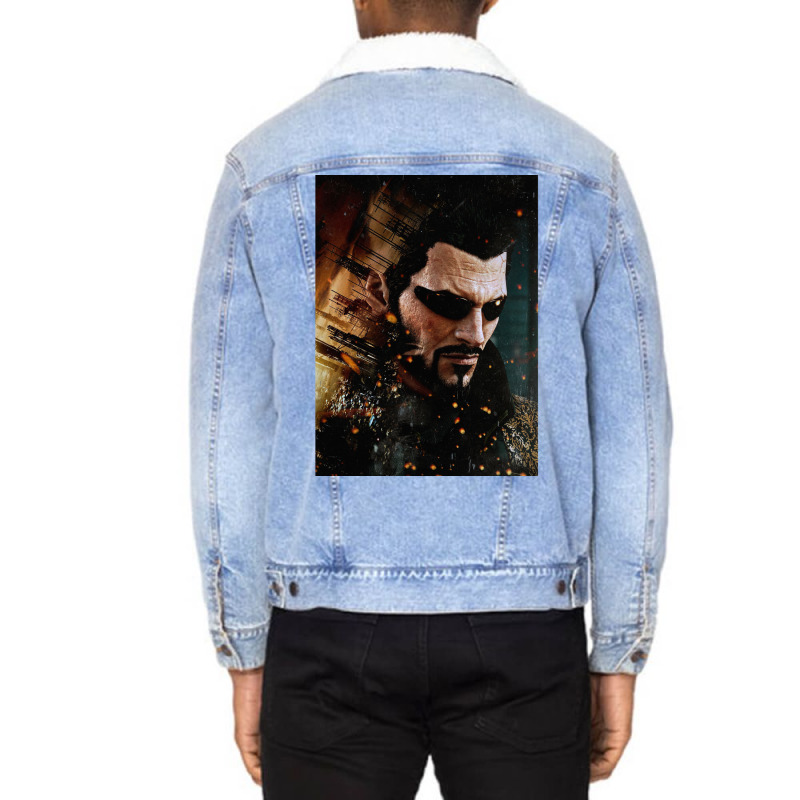 Jensen Double Exposure Poster Unisex Sherpa-lined Denim Jacket | Artistshot