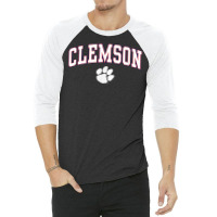 Clemson Tigers Arch Over Orange Officially License 3/4 Sleeve Shirt | Artistshot