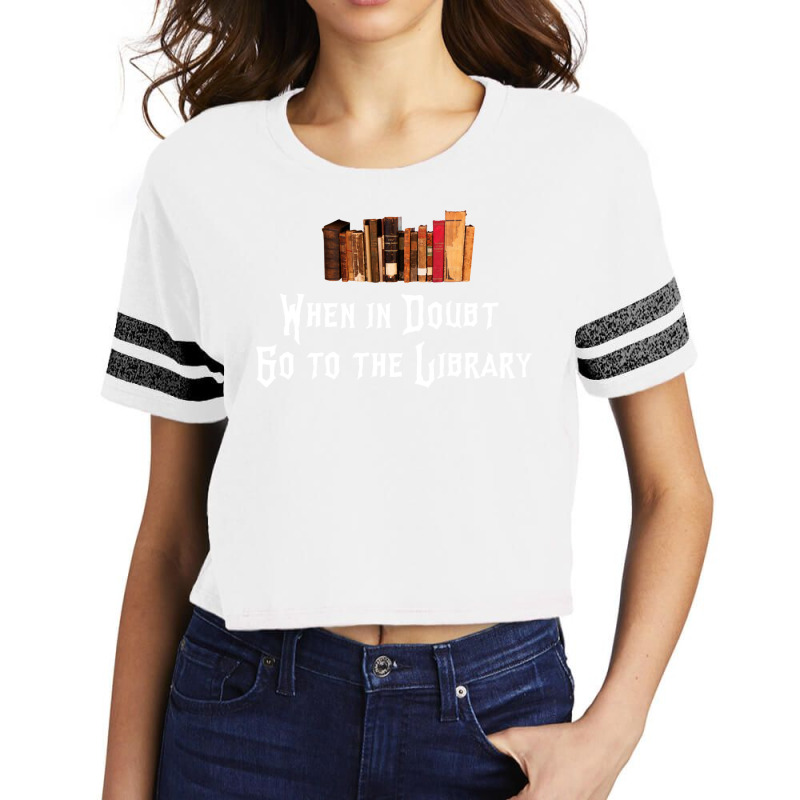 When In Doubt Go To The Library 28 Scorecard Crop Tee by rosiekandeld | Artistshot