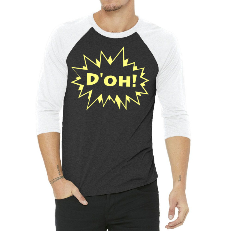 Funny American D'oh New 3/4 Sleeve Shirt | Artistshot