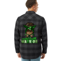 Mental Health Warrior Afro Messy Bun Flannel Shirt | Artistshot