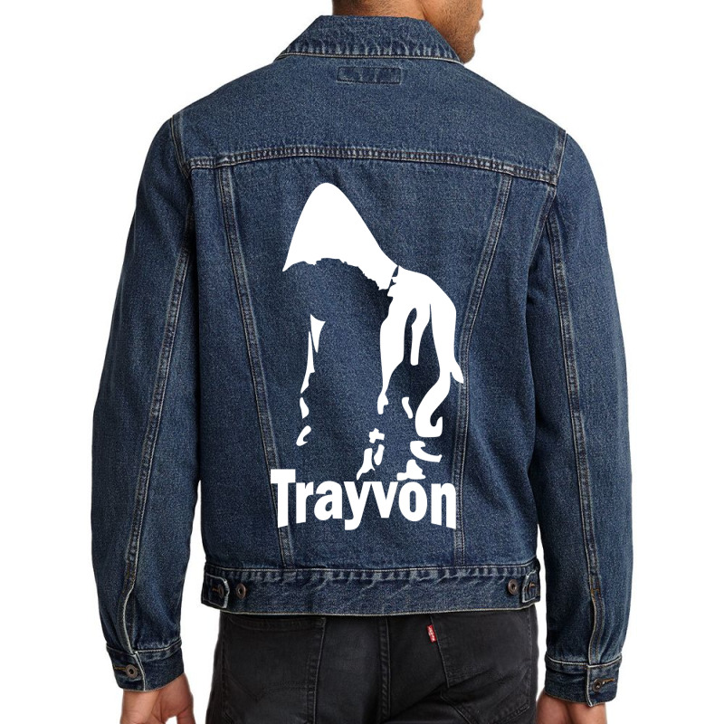 The Trayvon Martin Silhouette Design Men Denim Jacket | Artistshot