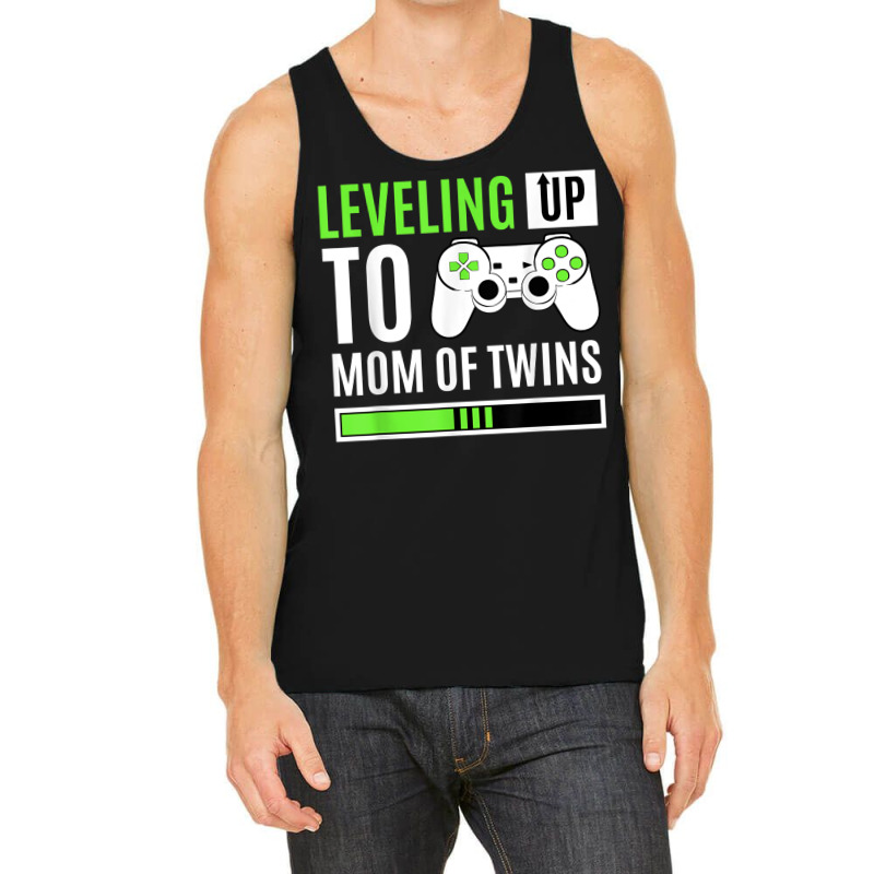 Leveling Up To Mom Of Twins Gaming Gender Reveal C Tank Top | Artistshot