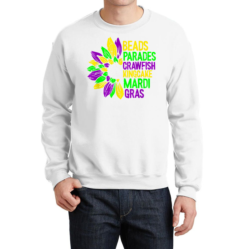 Beads Parades Crawfish Kingcake Mardi Gras Masquer Crewneck Sweatshirt | Artistshot