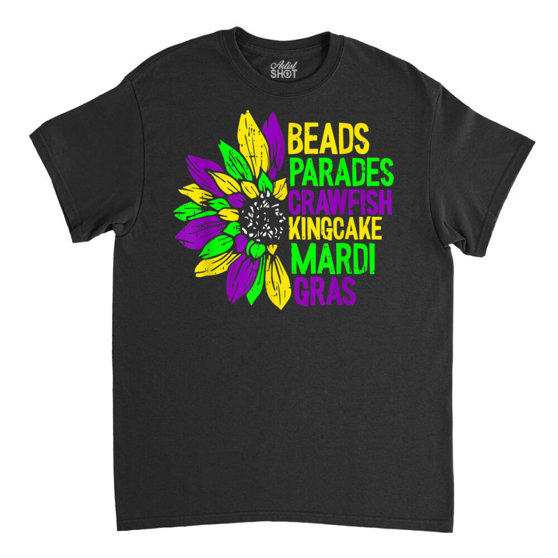 Beads Parades Crawfish Kingcake Mardi Gras Masquer Classic T-shirt | Artistshot