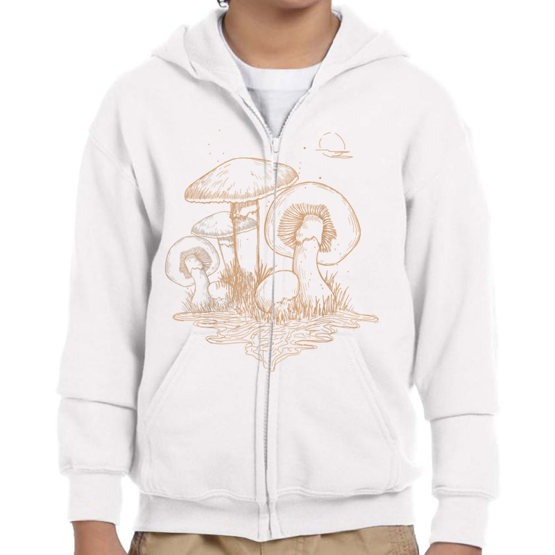 Awesome Mushrooms Shirt Fungi Mycology Lovers Myco Youth Zipper Hoodie by bettincam | Artistshot