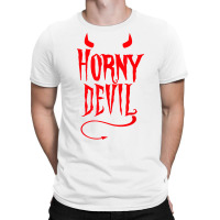 Horny Devil Sexy Sinner Horns Tail Adult Sinful Hu T-shirt | Artistshot