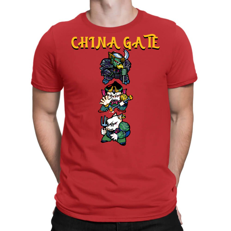 Retro Arcade China Gate   Vector Illustration T-shirt | Artistshot