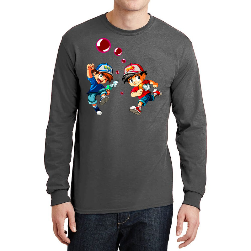 Retro Arcade Pang   Vector Illustration Long Sleeve Shirts | Artistshot