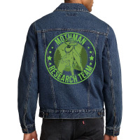 Mothman Hide & Seek Research Team Champion Cryptid Men Denim Jacket | Artistshot