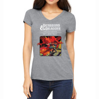 Dungeons & Dragons Vintage Basic Rules Cover Long Women's V-neck T-shirt | Artistshot