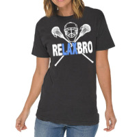 Relax Bro Funny Lacrosse Player Lax Lover Sarcasm Vintage T-shirt | Artistshot