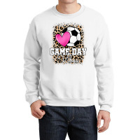 Game Day Soccer Leopard Print Women Girls Soccer T Crewneck Sweatshirt | Artistshot