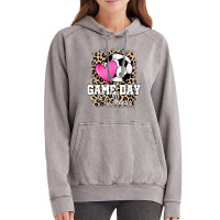 Game Day Soccer Leopard Print Women Girls Soccer T Vintage Hoodie | Artistshot