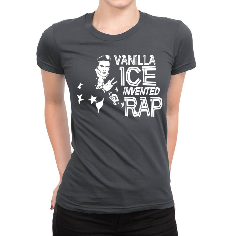 Vanilla Ice Invented Rap Ladies Fitted T-Shirt by mamadoimghrio | Artistshot