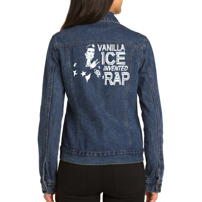 Vanilla Ice Invented Rap Ladies Denim Jacket by mamadoimghrio | Artistshot