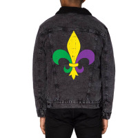 Jester Har Pocket Mardi Gras Party Parade Carnival Unisex Sherpa-lined Denim Jacket | Artistshot