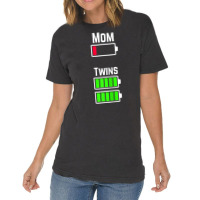 Womens Tired Twin Mom Low Battery Charge T Shirt Vintage T-shirt | Artistshot