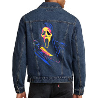 The Scream Full Color Men Denim Jacket | Artistshot