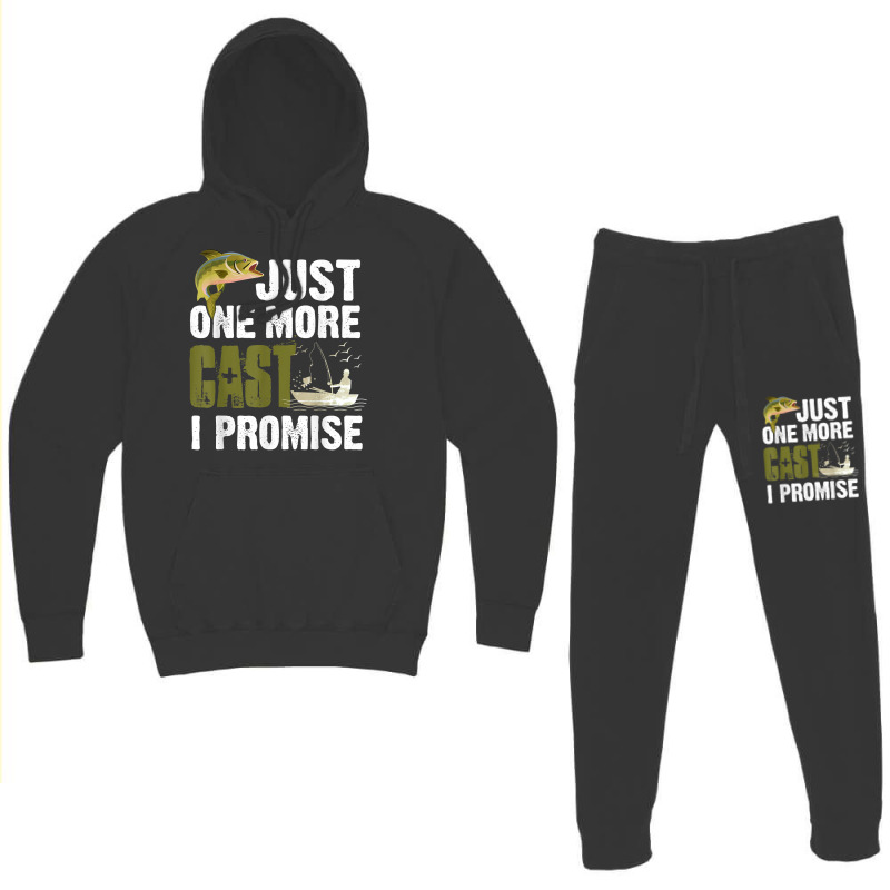 Just One More Cast I Promise Funny Fishing T Shirt Hoodie & Jogger Set | Artistshot