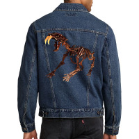 Smilodon. Saber Tooth Cat. Pleistocene   Pocket Em Men Denim Jacket | Artistshot