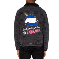 Salvadoran Flag El Salvador Unicornio T Shirt Unisex Sherpa-lined Denim Jacket | Artistshot