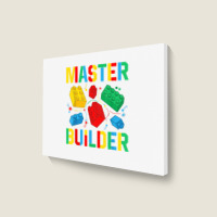 Master Builder Kids Building Blocks Brick Toy Mast Landscape Canvas Print | Artistshot