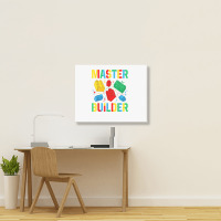 Master Builder Kids Building Blocks Brick Toy Mast Landscape Canvas Print | Artistshot