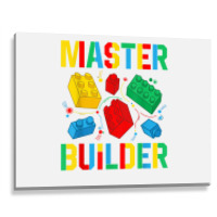 Master Builder Kids Building Blocks Brick Toy Mast Metal Print Horizontal | Artistshot