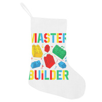 Master Builder Kids Building Blocks Brick Toy Mast Holiday Stocking | Artistshot