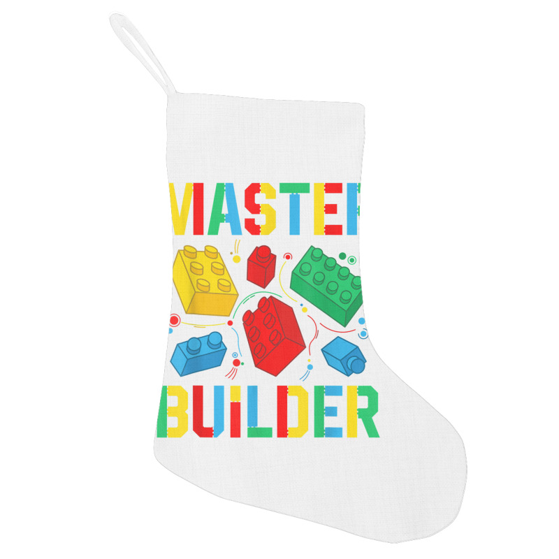 Master Builder Kids Building Blocks Brick Toy Mast Holiday Stocking | Artistshot