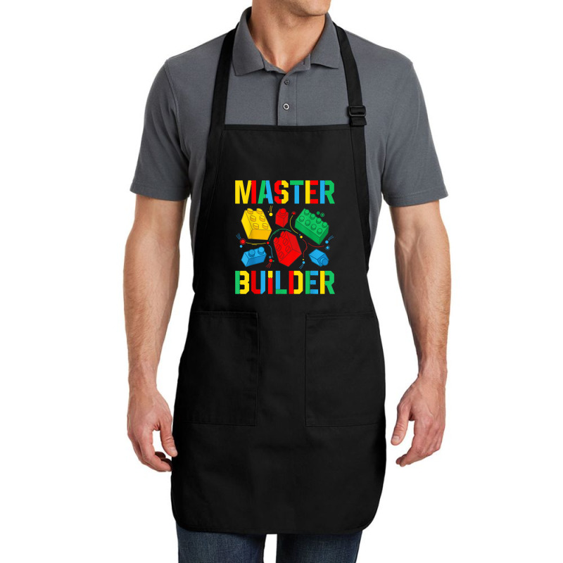 Master Builder Kids Building Blocks Brick Toy Mast Full-length Apron | Artistshot