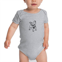 Dog Line Art Baby Bodysuit | Artistshot