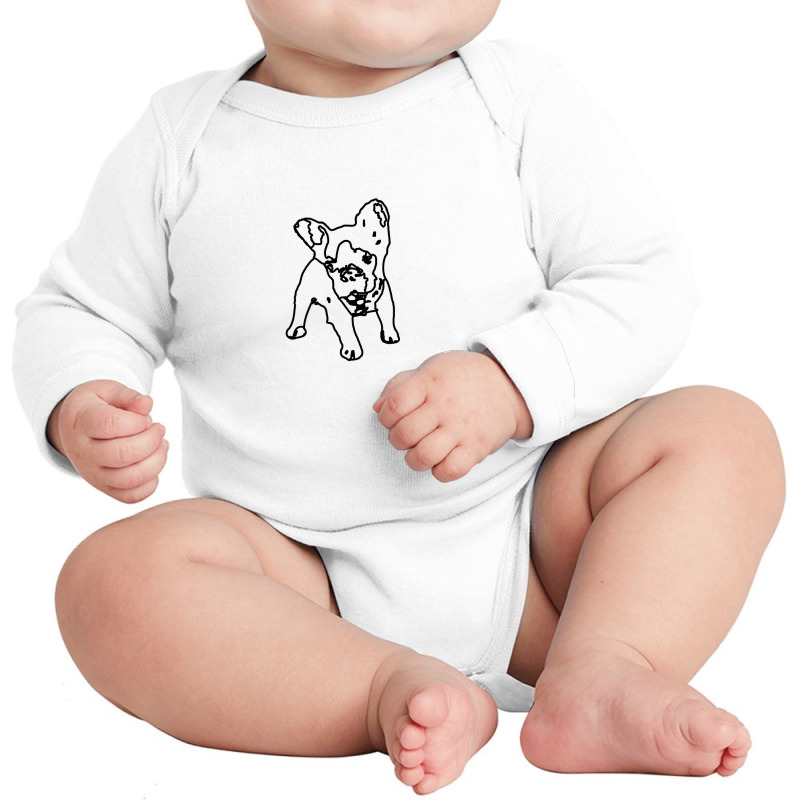 Dog Line Art Long Sleeve Baby Bodysuit by dmitry | Artistshot