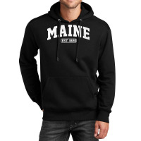 Maine Vintage State Athletic Style Sweatshirt Unisex Hoodie | Artistshot