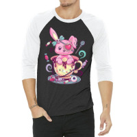 Kawaii Pastel Goth Cute Creepy Rabbit Menhera Occu 3/4 Sleeve Shirt | Artistshot