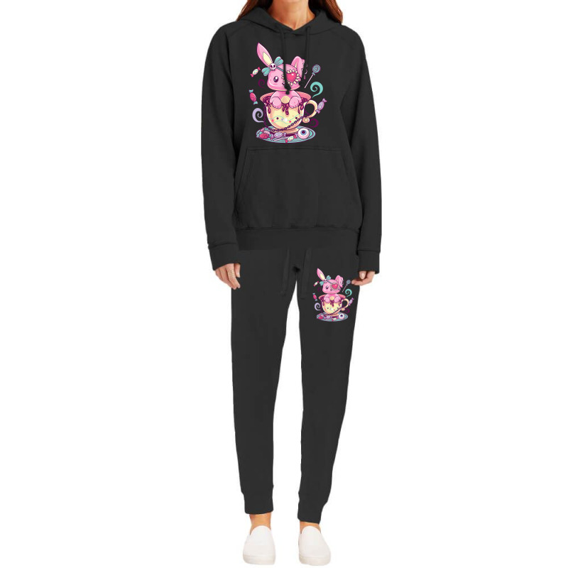 Kawaii Pastel Goth Cute Creepy Rabbit Menhera Occu Hoodie & Jogger Set | Artistshot