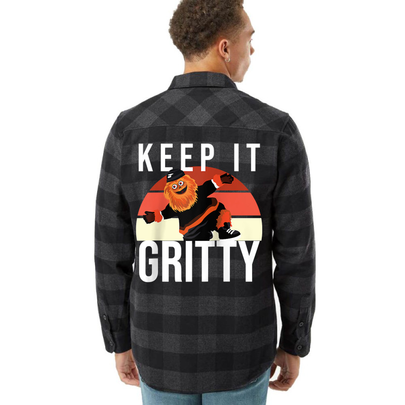 Keep It Gritty And Rock Philadelphia Raglan Baseba Flannel Shirt | Artistshot