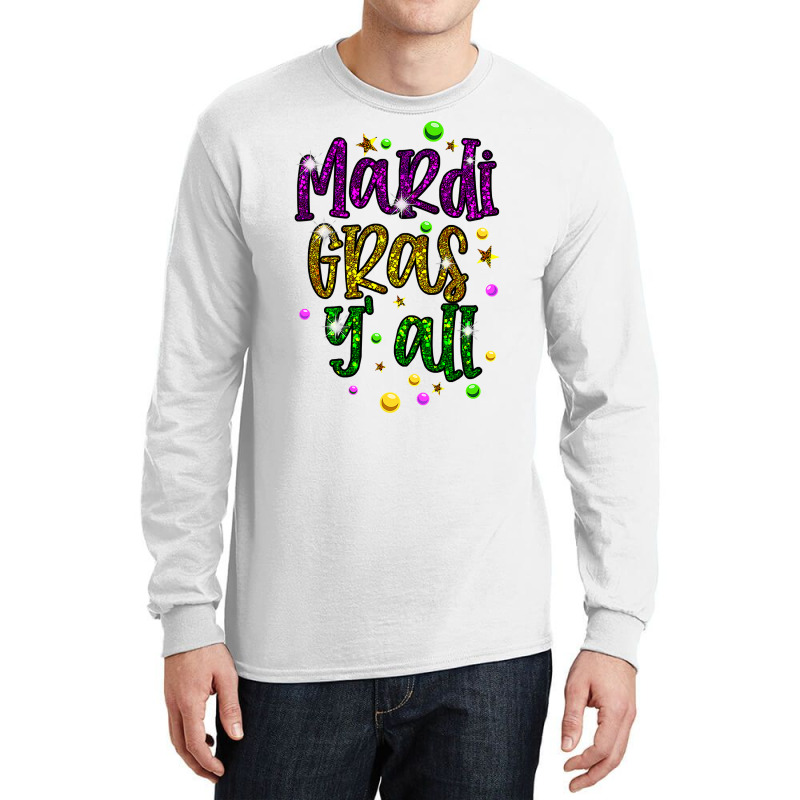 Mardi Gras Yall Funny Vinatage New Orleans Party S Long Sleeve Shirts | Artistshot