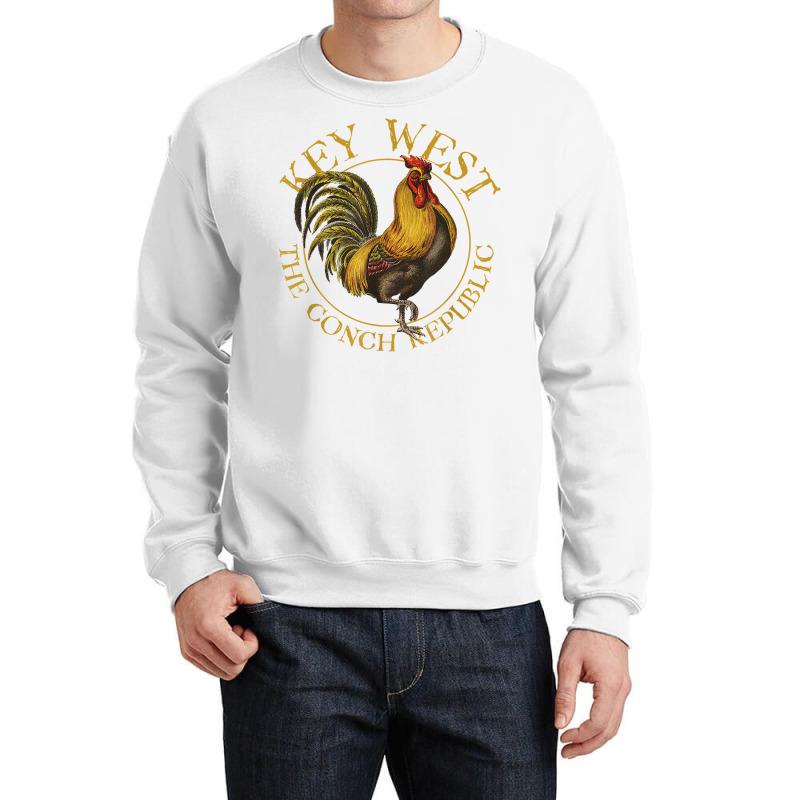 Key West Florida Vintage Rooster Design Souvenir T Crewneck Sweatshirt | Artistshot