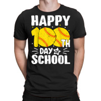 Softball Happy 100th Day Of School Tshirt Kids Tea T-shirt | Artistshot