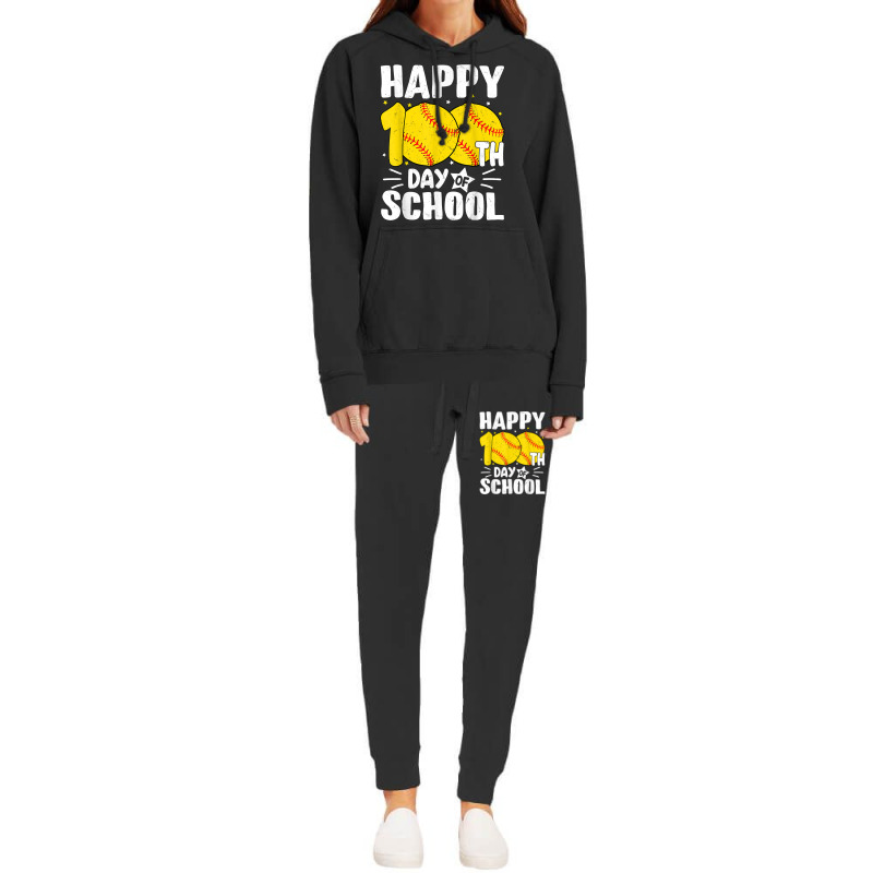 Softball Happy 100th Day Of School Tshirt Kids Tea Hoodie & Jogger Set | Artistshot