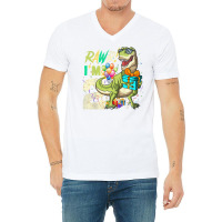 Kids Rawr I'm 2 Second Rex 2nd Birthday Dinosaur 2 V-neck Tee | Artistshot