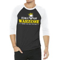 King Of Warzone Gamer Gift Calls For Duty Cod Gami 3/4 Sleeve Shirt | Artistshot