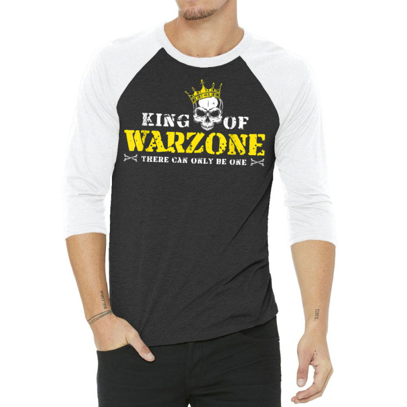 King Of Warzone Gamer Gift Calls For Duty Cod Gami 3/4 Sleeve Shirt | Artistshot